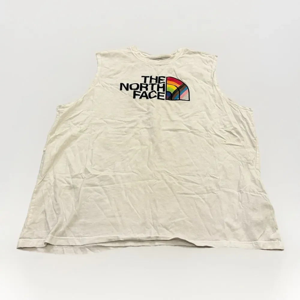 The North Face Mens White Pride Rainbow Sleeveless Tank Top Shirt Size XL